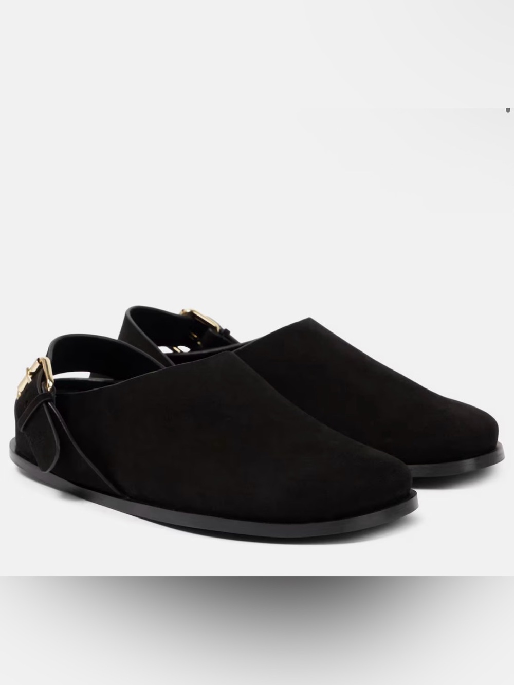 A.EMERY Black Suede Slingback Clog Mules SIZE 38 US 8